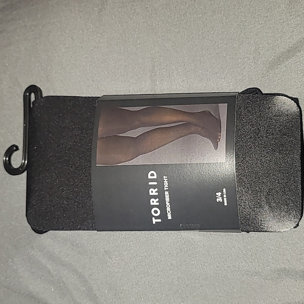 New Torrid Microfiber Tights size 3/4 in solid black.